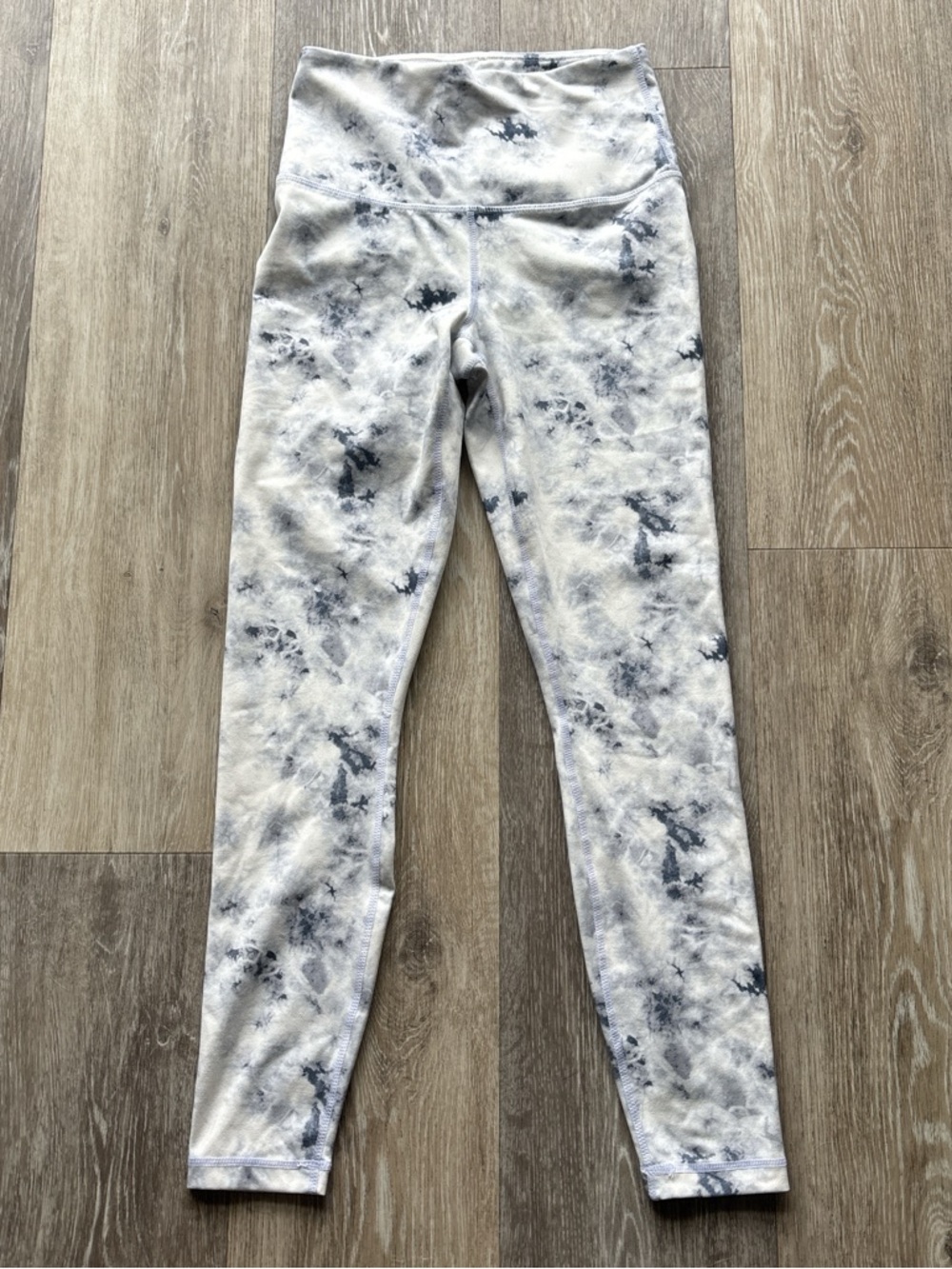 Yogalicious Lux Tie Dye High Waist Leggings Frosted Glass White Grey Size XS